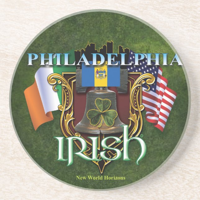Philadelphia Irish Pride Drink Coaster (Front)