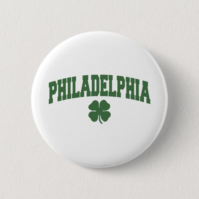 Philadelphia (Irish Shamrock) Pinback Button (Front)