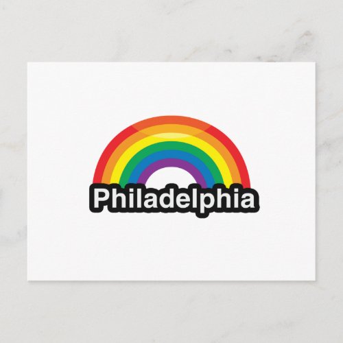 PHILADELPHIA LGBT PRIDE RAINBOW _png Postcard