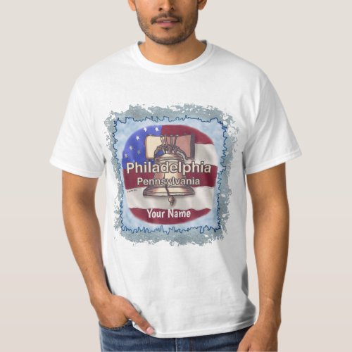 Philadelphia Liberty Bell custom name t_shirt