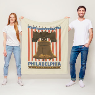 Philadelphia Liberty Bell Fleece Blanket