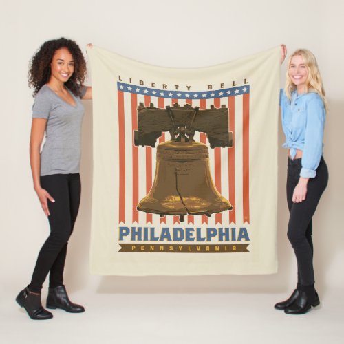 Philadelphia  Liberty Bell Fleece Blanket