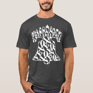PHILADELPHIA LIBERTY BELL LOVE Philly City Skyline T-Shirt