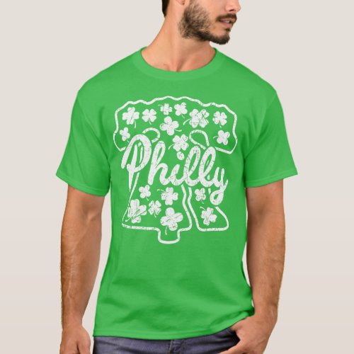 Philadelphia Liberty Bell Shamrock Irish St Patric T_Shirt