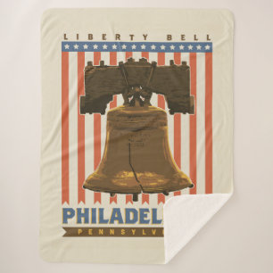 Philadelphia Liberty Bell Sherpa Blanket