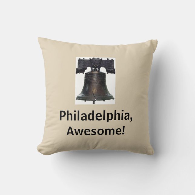 Philadelphia Liberty Bell Throw Pillow (Front)