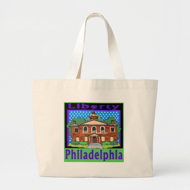 Philadelphia Liberty Hall Large Tote Bag (Front)