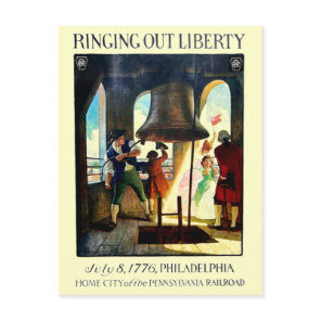 Philadelphia Liberty on The Pennsylvania Railroad Postcard