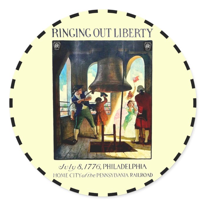 Philadelphia Liberty on The Pennsylvania Railroad Round Stickers