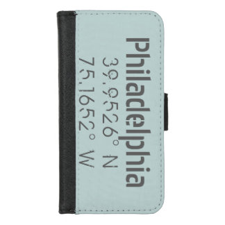 Philadelphia Longitude Latitude iPhone 8/7 Wallet Case