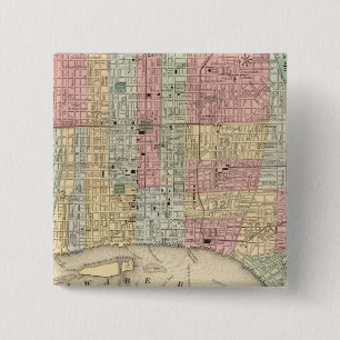 Philadelphia Map by Mitchell Pinback Button