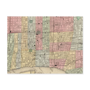 Philadelphia Map by Mitchell Postcard