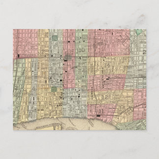 Philadelphia Map by Mitchell Postcard