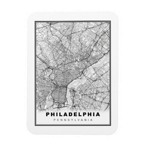 Philadelphia Map Magnet