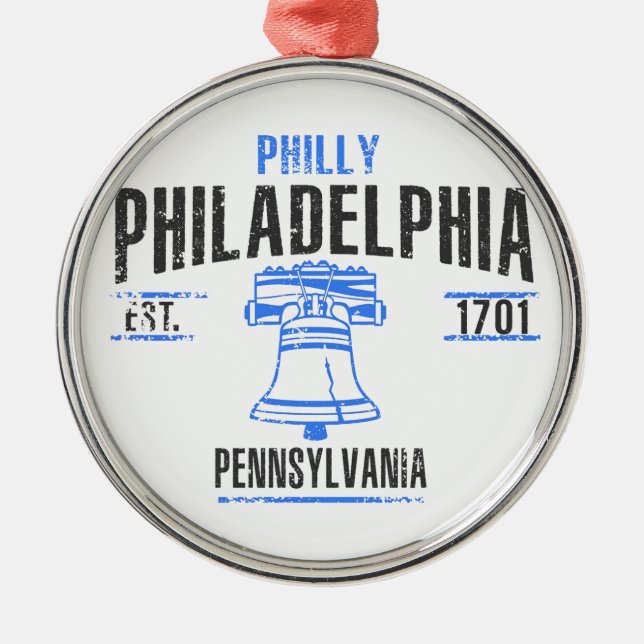 Philadelphia Metal Ornament (Front)