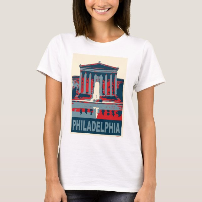 Philadelphia Museum in Blue T-Shirt (Front)