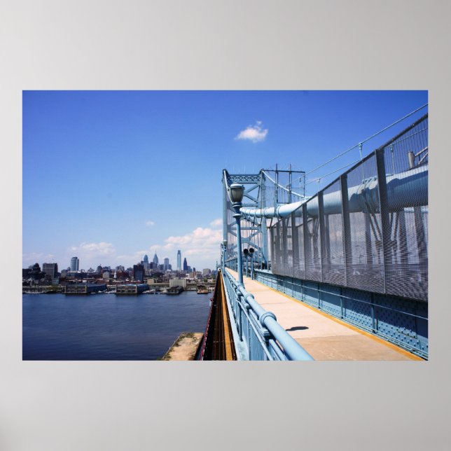 Philadelphia over the bridge poster (Front)