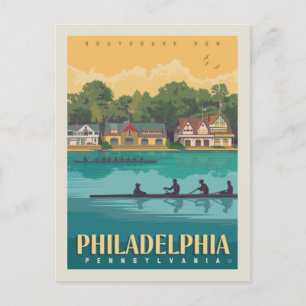 Philadelphia, PA   Boathouse Row Postcard
