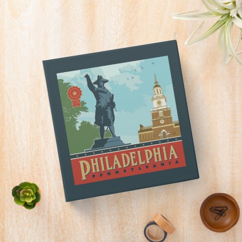 Philadelphia PA  Independence Hall 3 Ring Binder