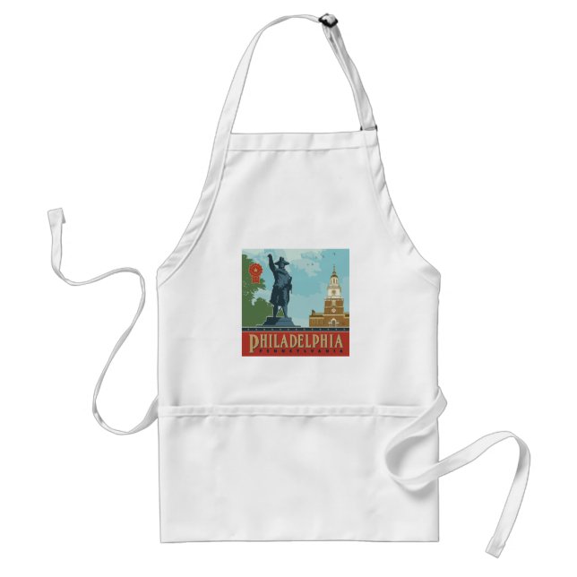 Philadelphia, PA | Independence Hall Adult Apron (Front)