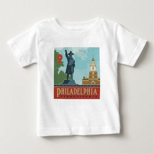 Philadelphia PA  Independence Hall Baby T_Shirt