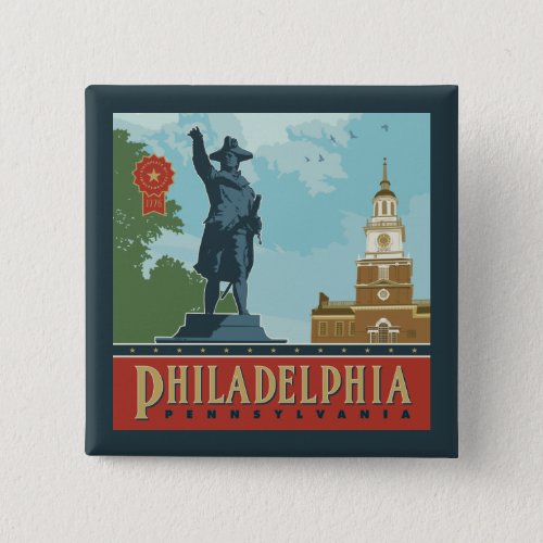 Philadelphia PA  Independence Hall Button