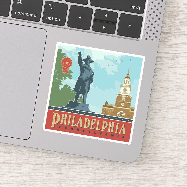 Philadelphia, PA | Independence Hall Sticker (Detail)