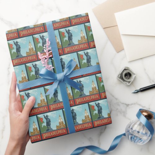 Philadelphia PA  Independence Hall Wrapping Paper