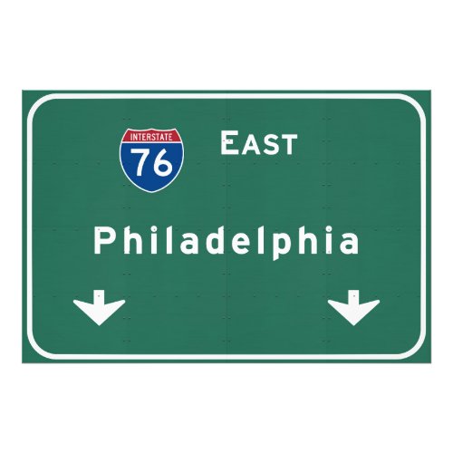 Philadelphia pa Interstate Highway Freeway Road  Photo Print