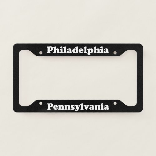 Philadelphia PA License Plate Frame