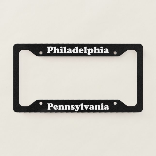 Philadelphia PA License Plate Frame (Front)
