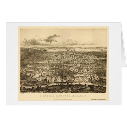 Philadelphia PA Panoramic Map _ 1857
