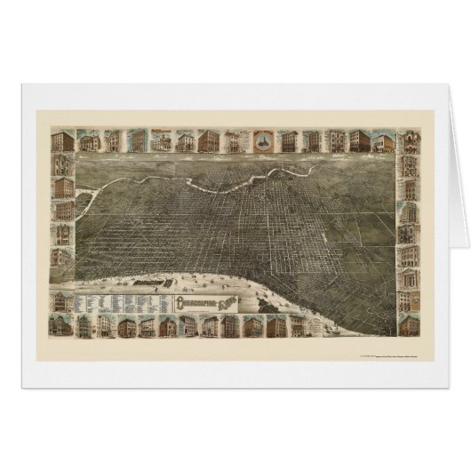 Philadelphia, PA Panoramic Map - 1886 (Front Horizontal)