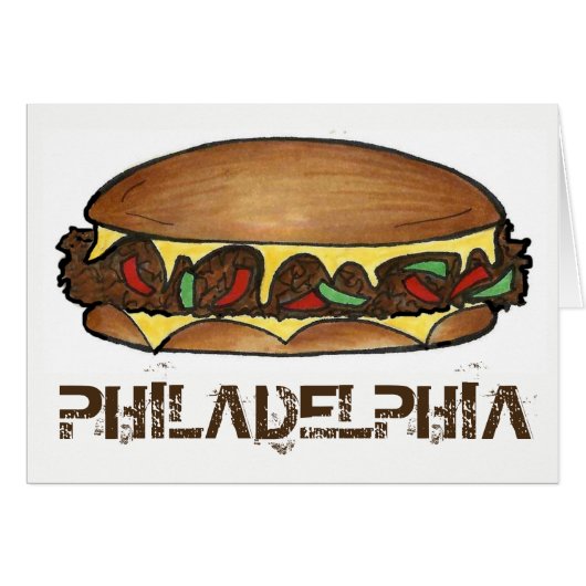 Philadelphia PA Philly Cheese Steak Sandwich Food (Front Horizontal)