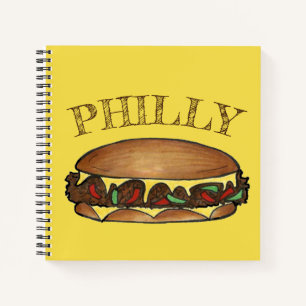 Philadelphia PA Philly Cheesesteak Steak Sandwich Notebook