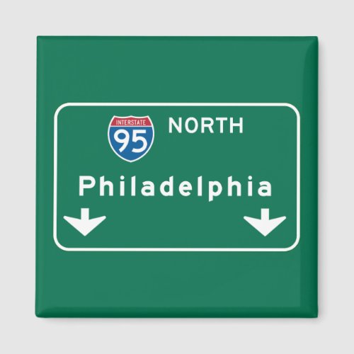 Philadelphia PA Road Sign Magnet