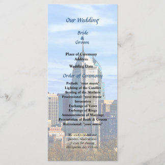 Philadelphia Pa Skyline II Wedding Program
