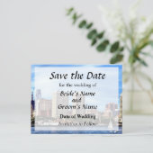 Philadelphia Pa Skyline Save the Date Announcement Postcard (Standing Front)