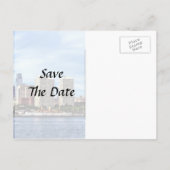 Philadelphia Pa Skyline Save the Date Announcement Postcard (Back)