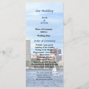 Philadelphia Pa Skyline Wedding Program