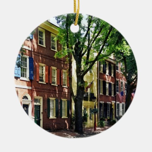 Philadelphia PA _ Society Hill Street Ceramic Ornament