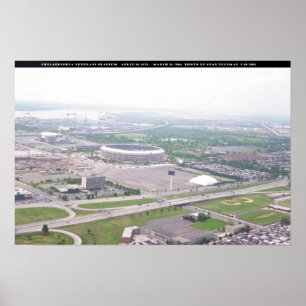 Philadelphia PA Veterans Stadium Aerial View Poster