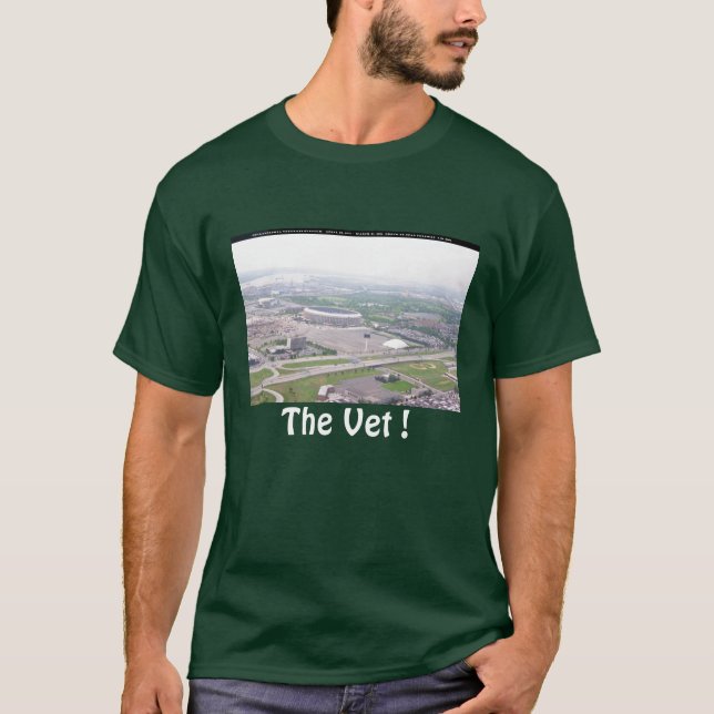 Philadelphia PA Veterans Stadium Aerial View T-Shirt (Front)