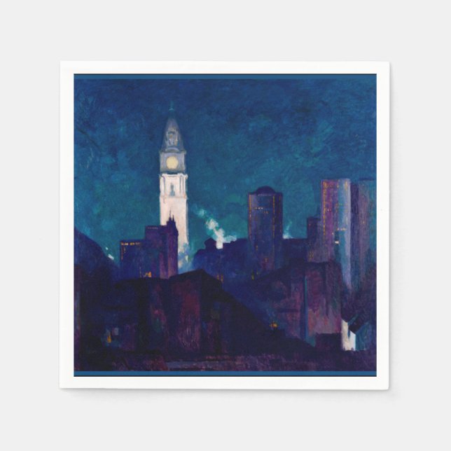 Philadelphia, painting by Hugh Breckenridge Napkins (Front)