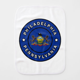 Philadelphia Pennsylvania Baby Burp Cloth