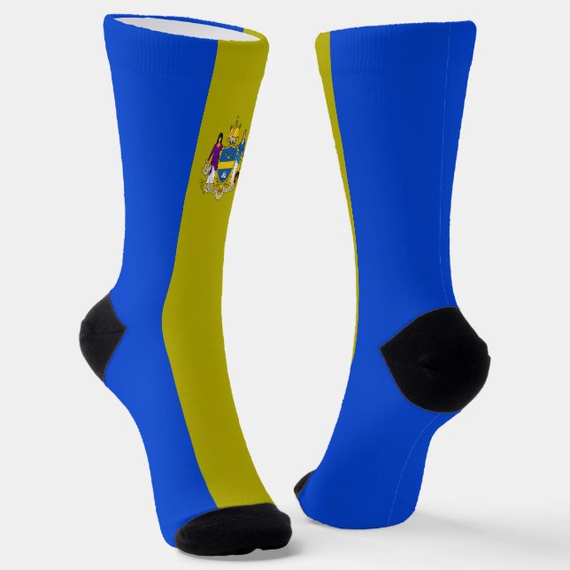 Philadelphia (Pennsylvania) city flag Socks (Angled)