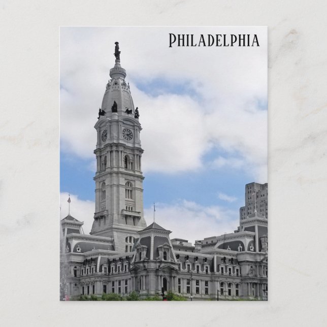 Philadelphia Pennsylvania City Hall Travel Photo Postcard (Front)