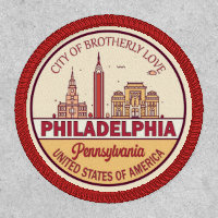 Philadelphia Pennsylvania City Skyline Emblem