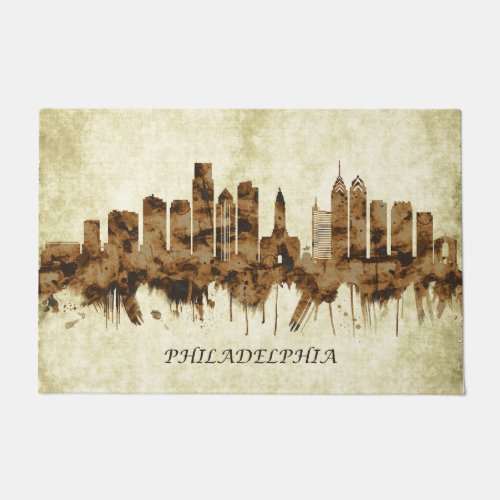 Philadelphia Pennsylvania Cityscape Doormat