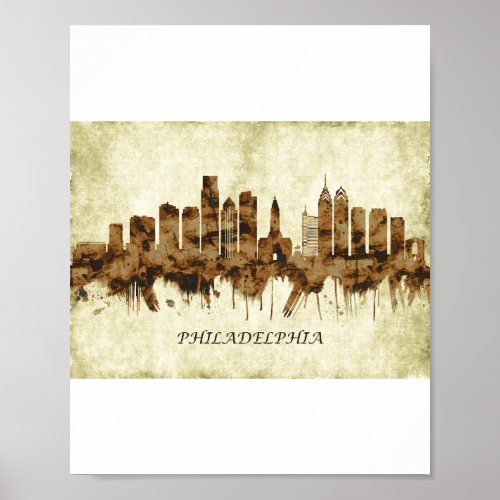 Philadelphia Pennsylvania Cityscape Poster